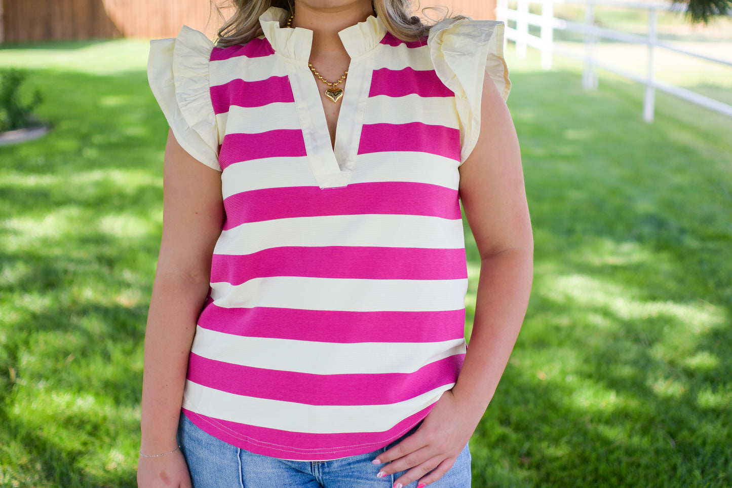Pink Ruffle Top