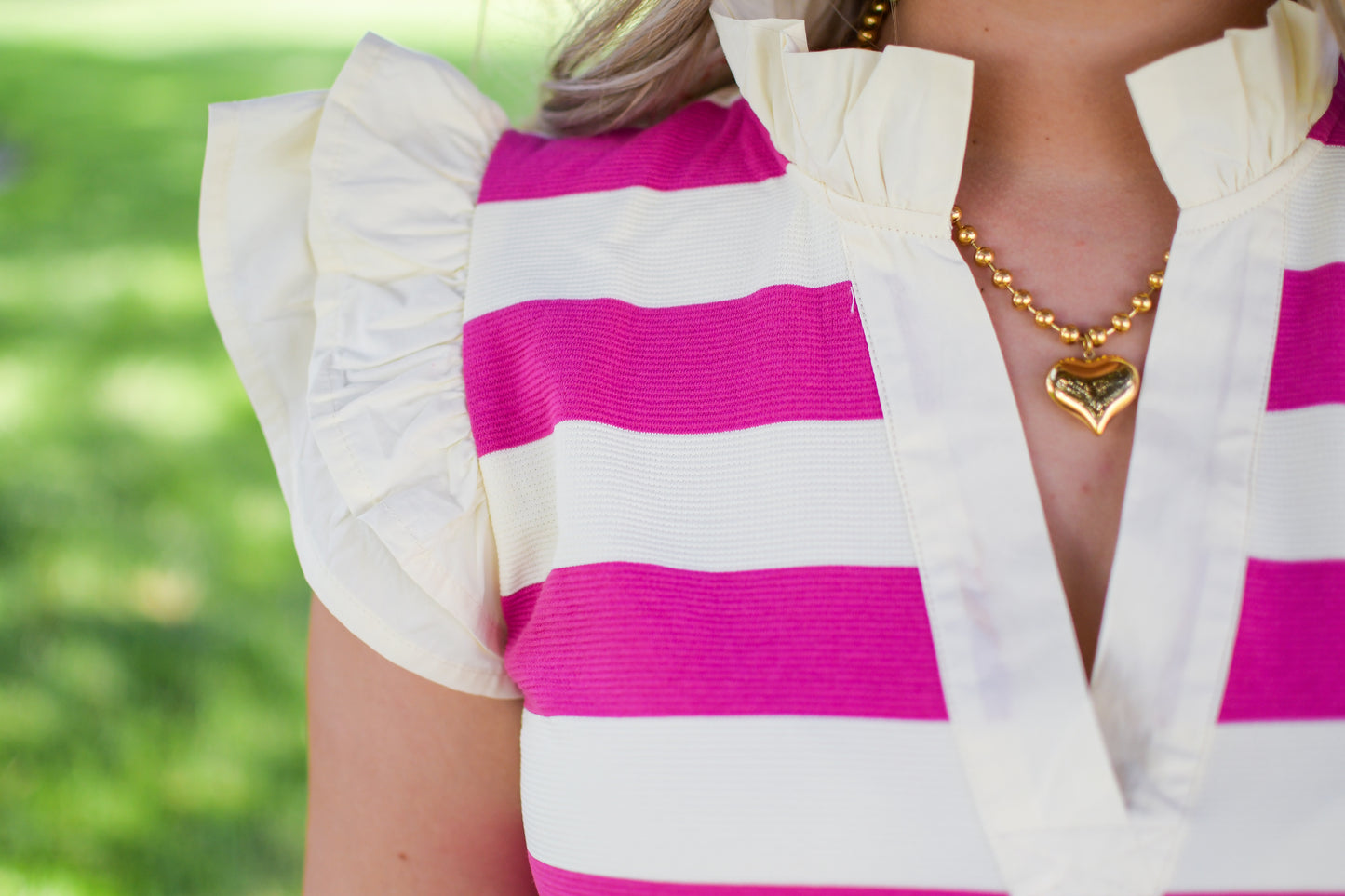 Pink Ruffle Top