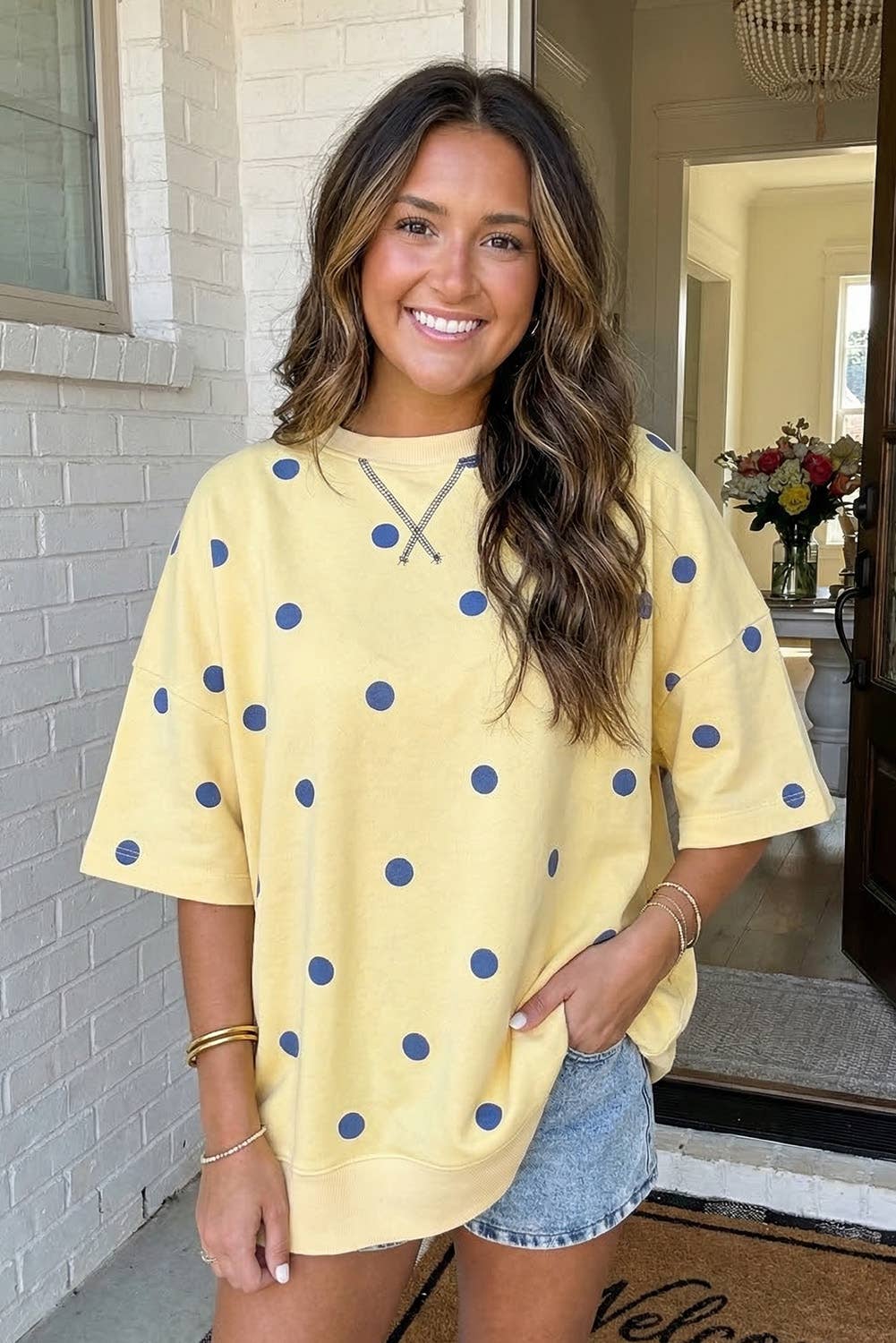LAS Polka Dot Oversize Blouse