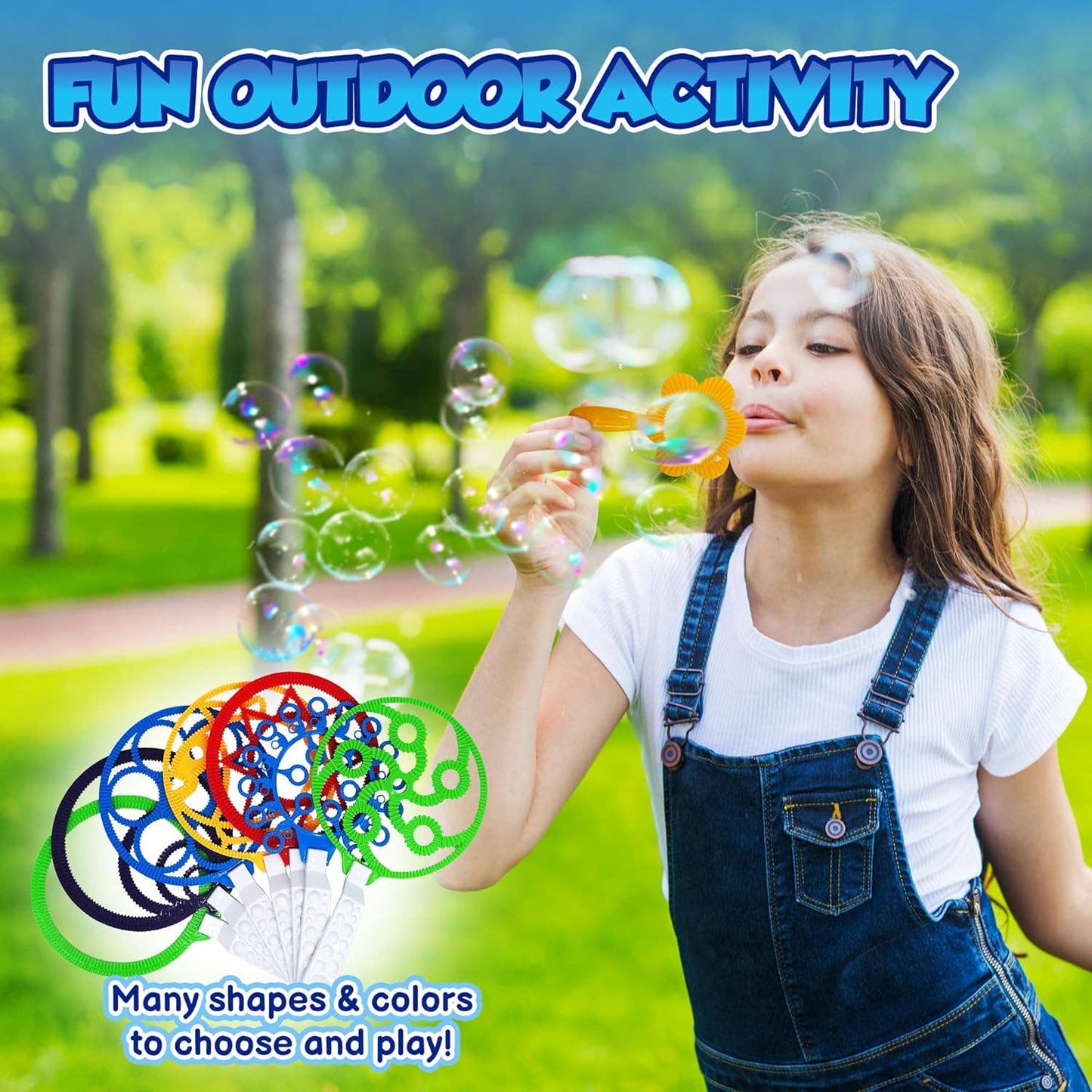 Giant Bubble Wands - Bubbles Set for Kids (19 Pack)