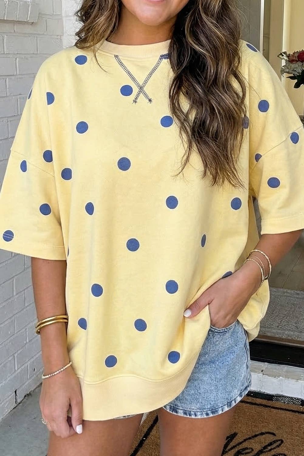 LAS Polka Dot Oversize Blouse