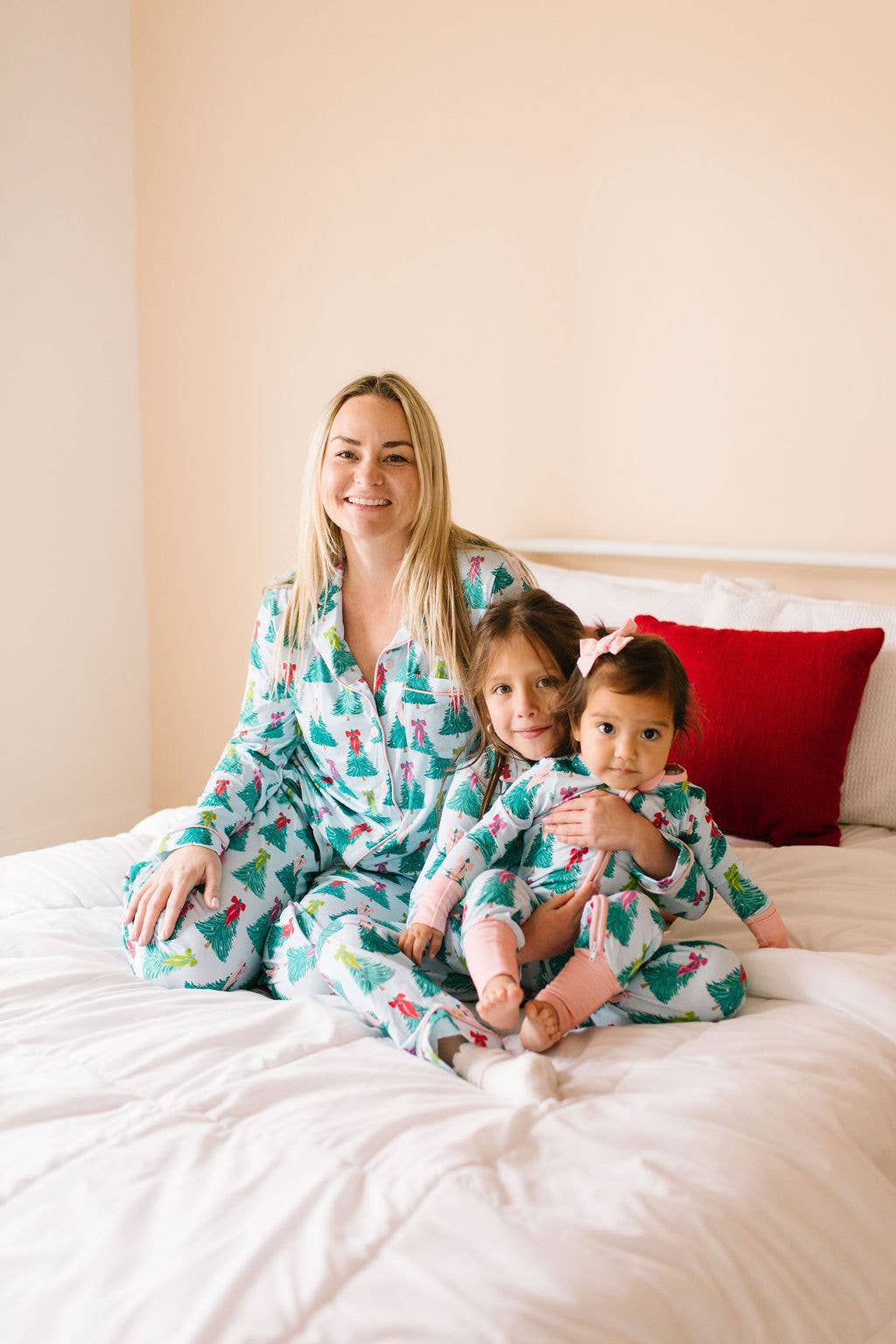 2 piece Button Up Pj Set In Trim The Tree