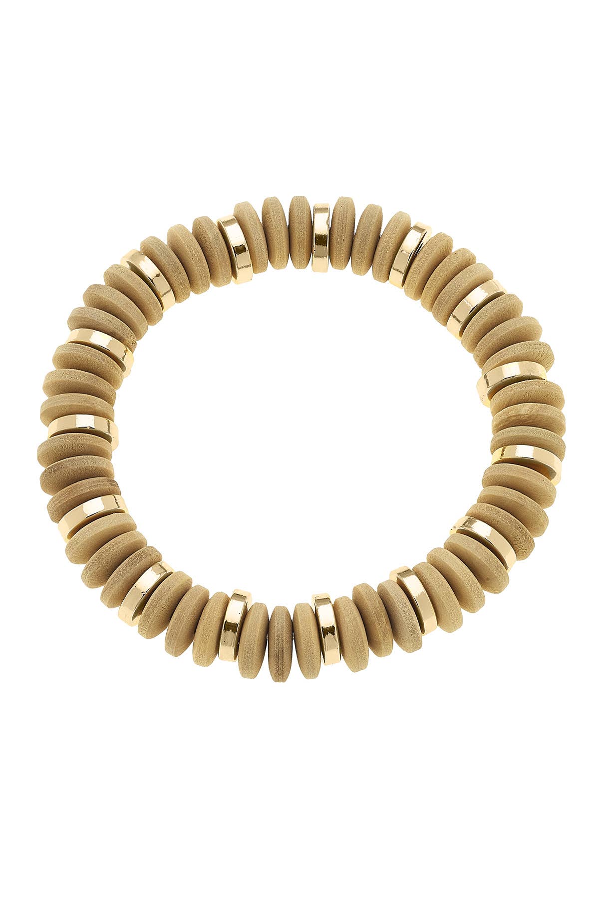 Channing Wood Layered Stretch Bracelet in Natural