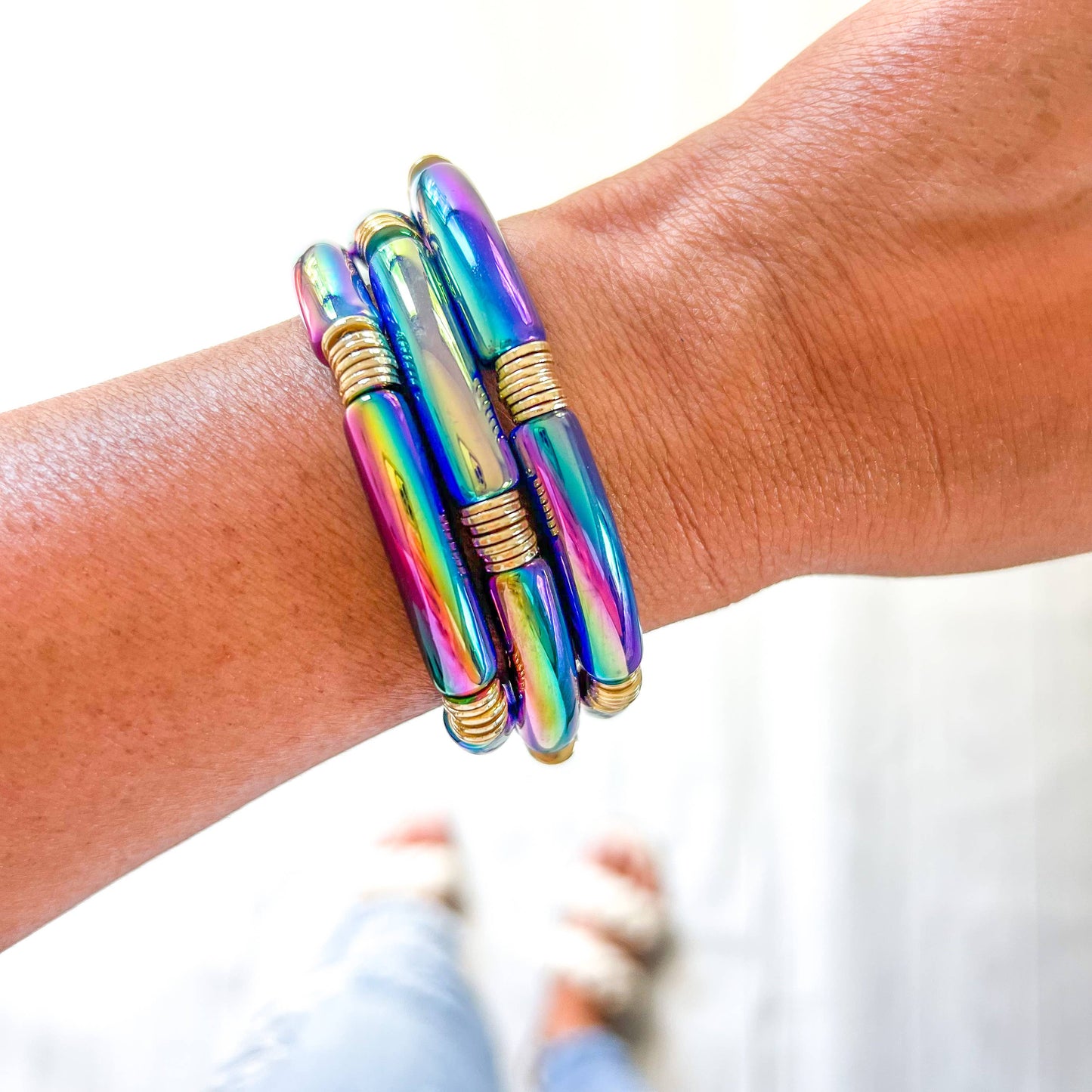Metallic Tube Bracelets