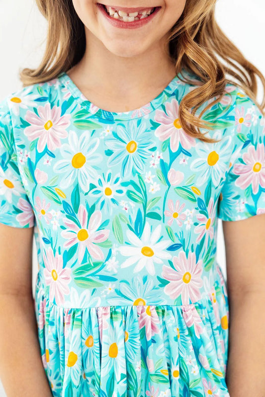 Preppy Daisies Twirl Dress