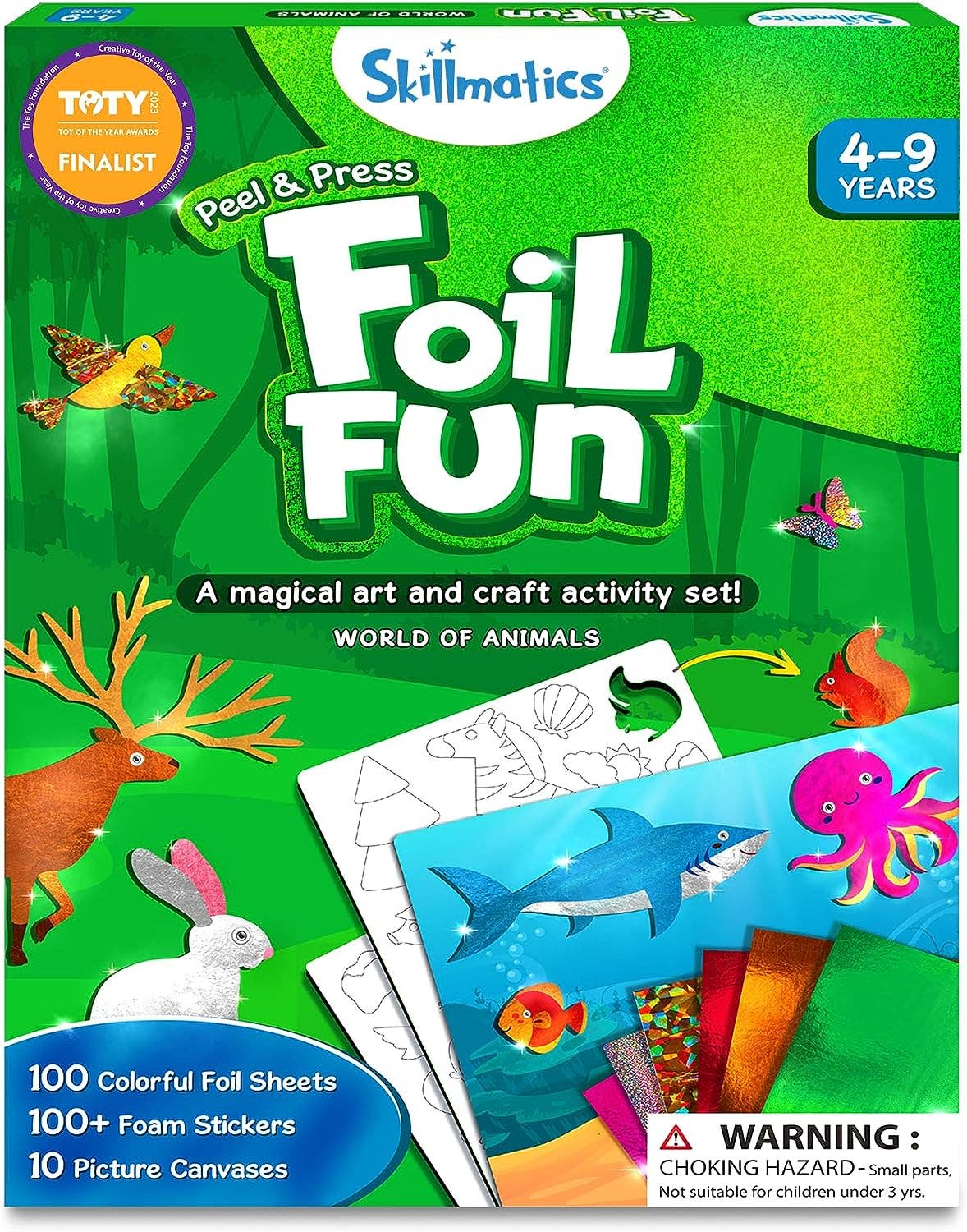 Skillmatics - Foil Fun - World Of Animals Craft Kits