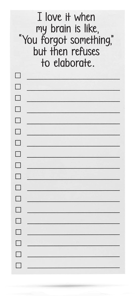 Forgetful Brain | Funny notepads | Magnetic list pads