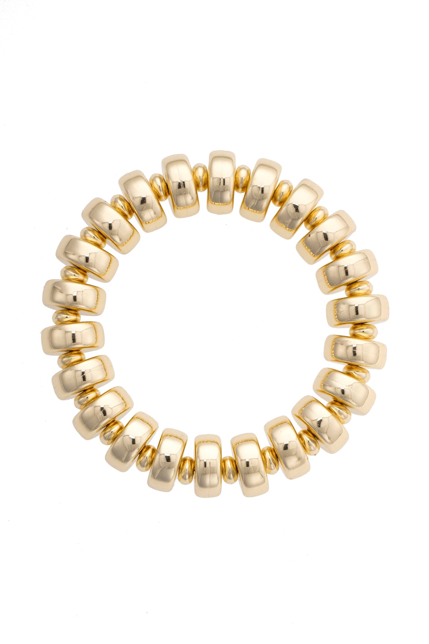Miranda Coil Stretch Toggle Bracelet in Shiny Gold