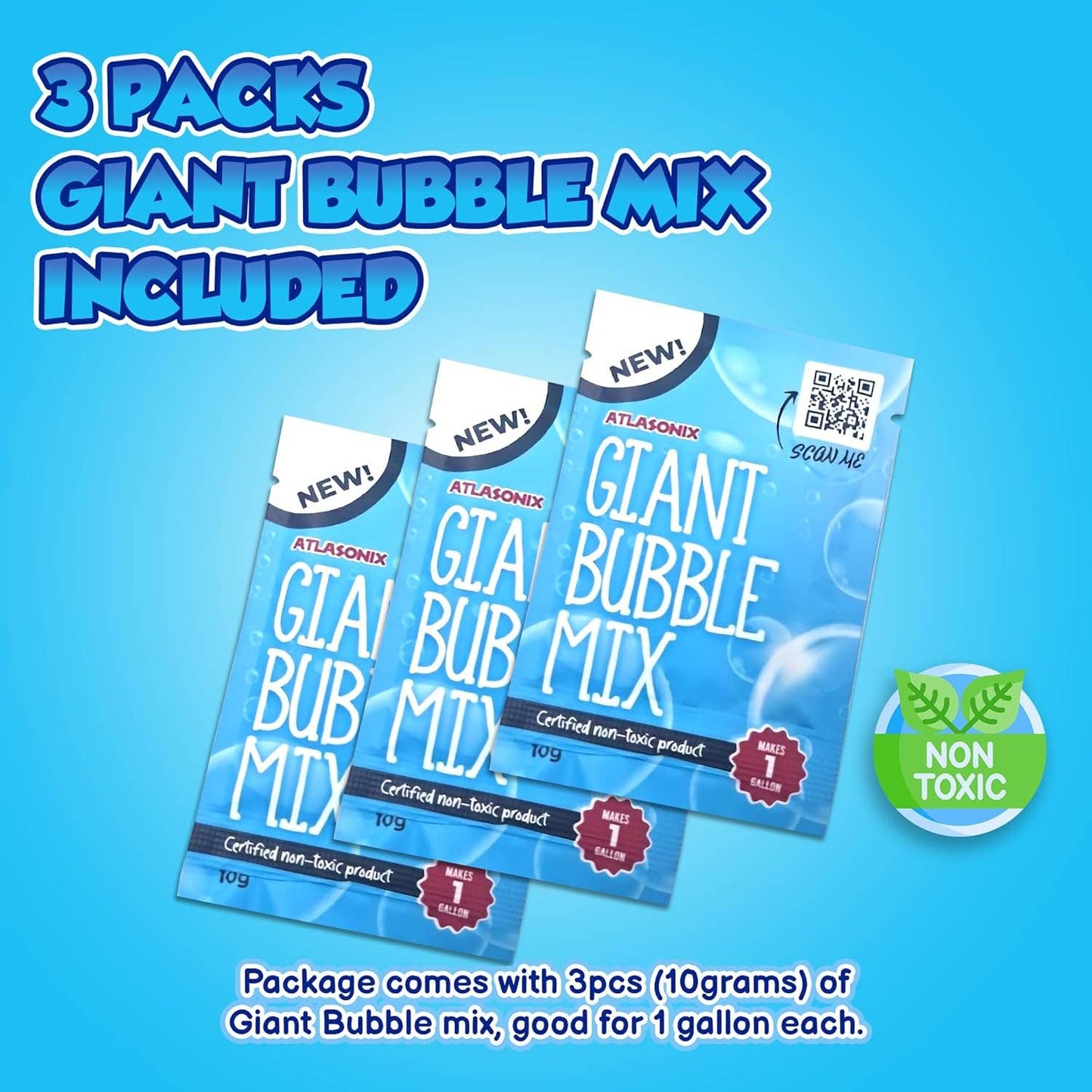 Giant Bubble Wands - Bubbles Set for Kids (19 Pack)
