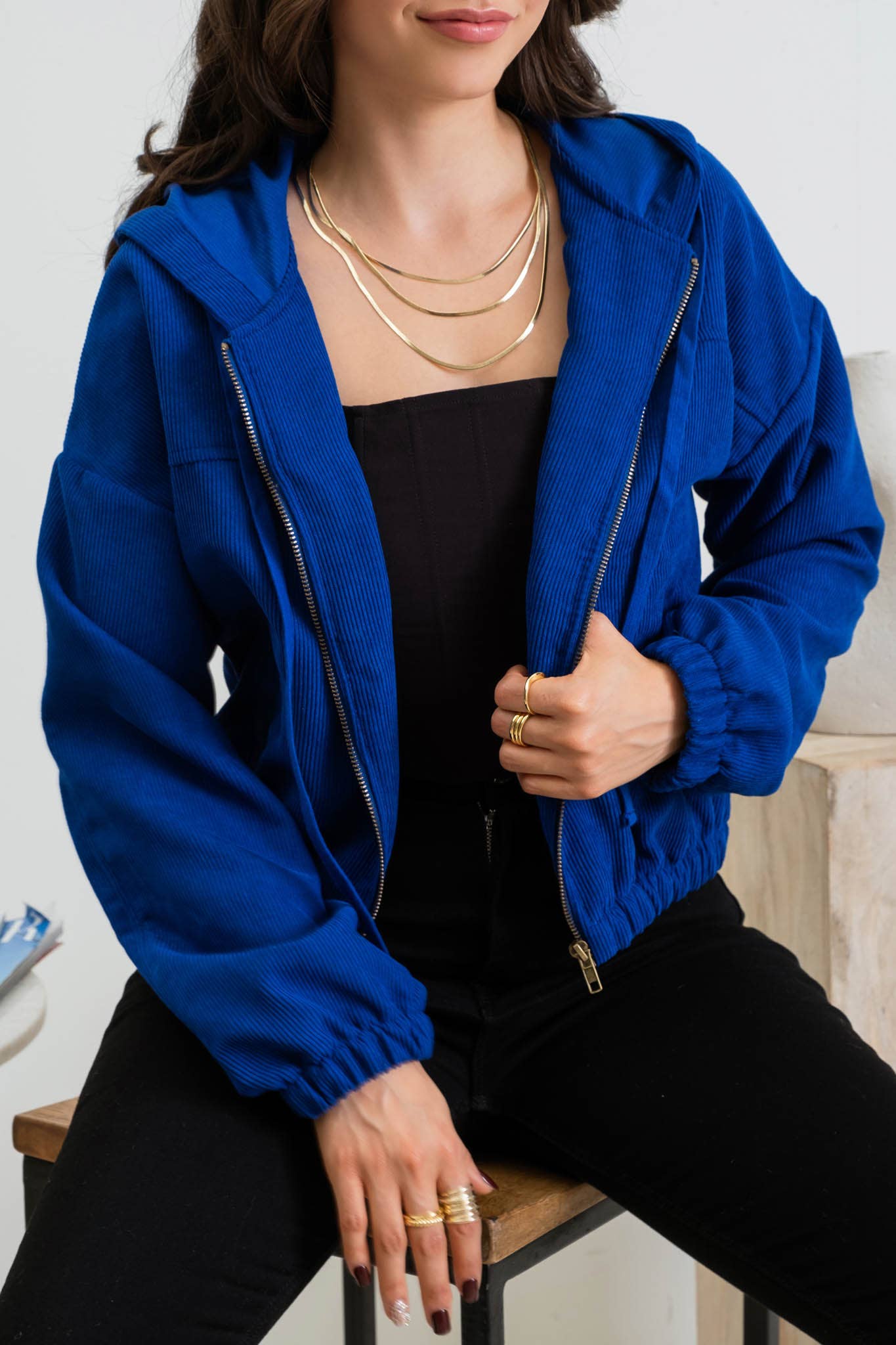 CORDUROY ZIP UP JACKET