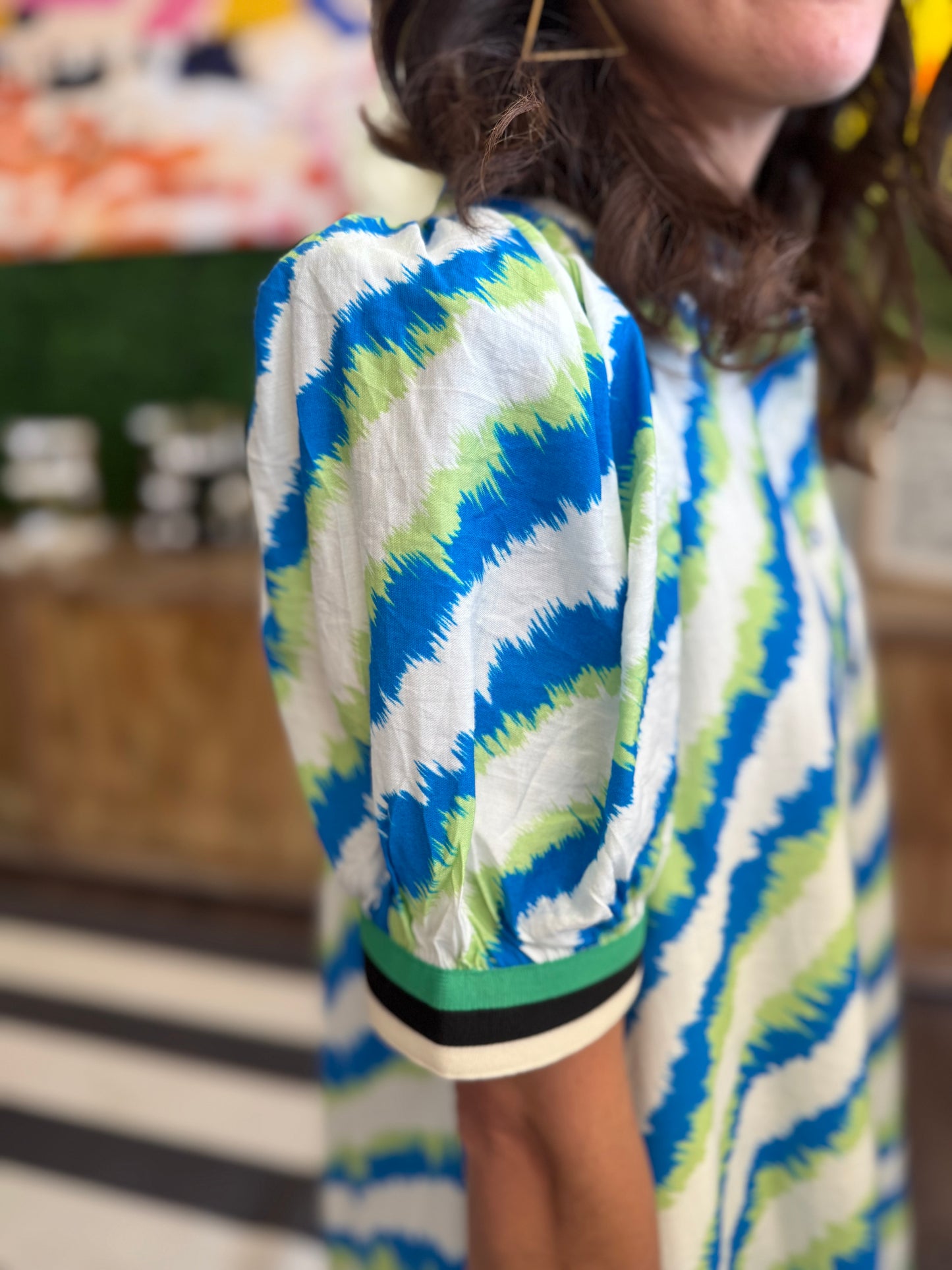 Tiger Stripe Blue Dress