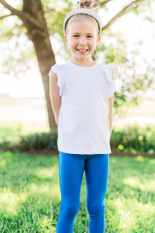 White Ruffle Tee