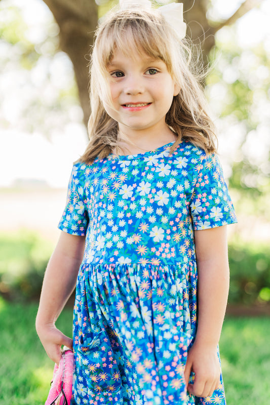 Blue Floral Dress