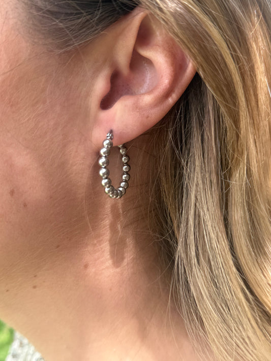 Beaded Hoops