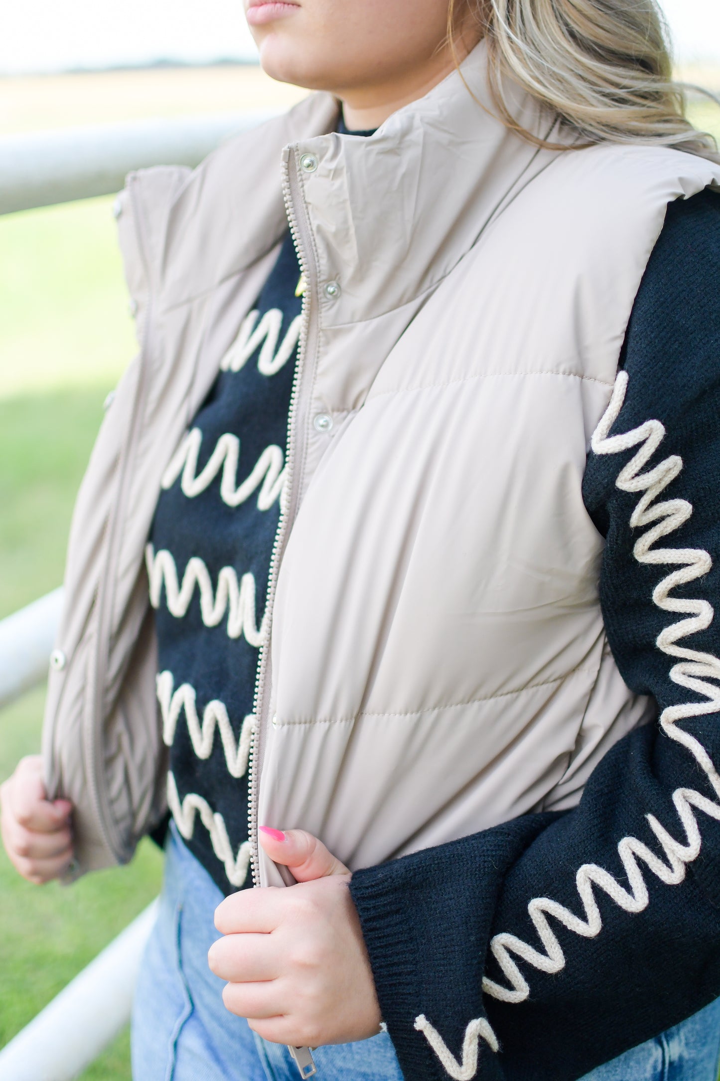 Tan Puffer Vest