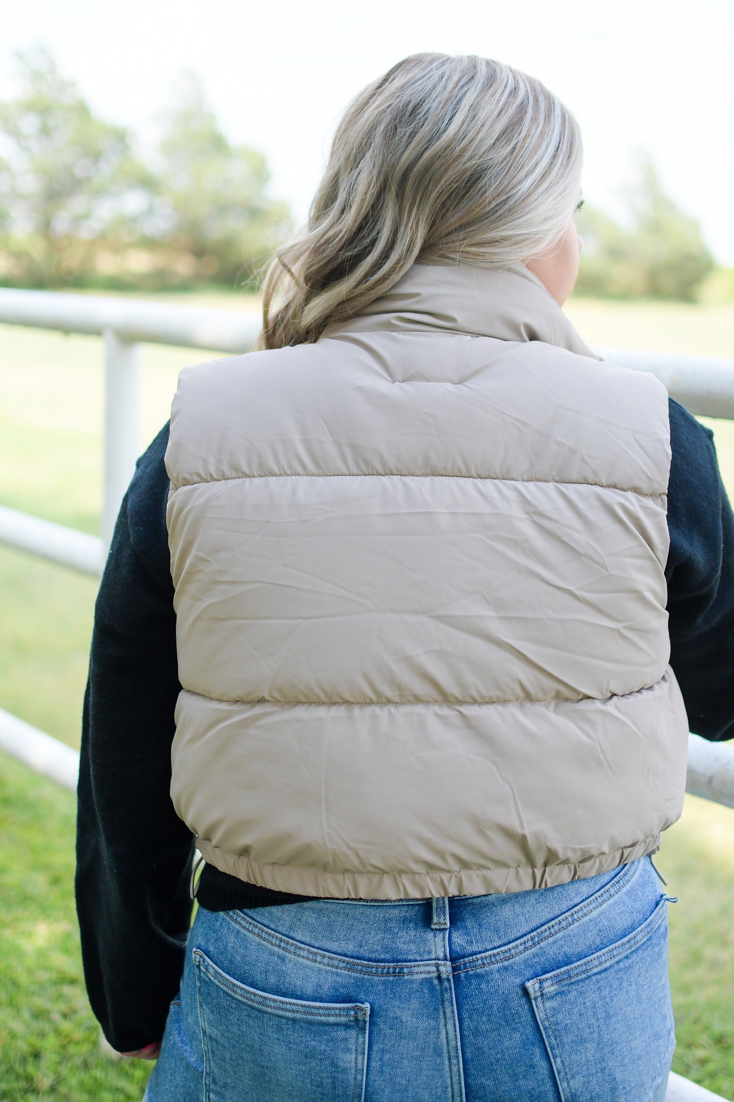 Tan Puffer Vest