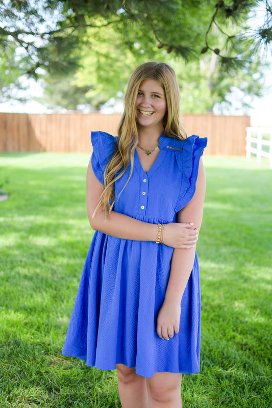 Blue Ruffle Dress