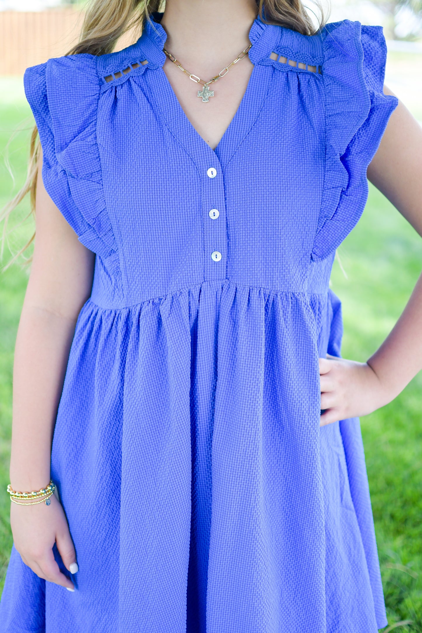 Blue Ruffle Dress