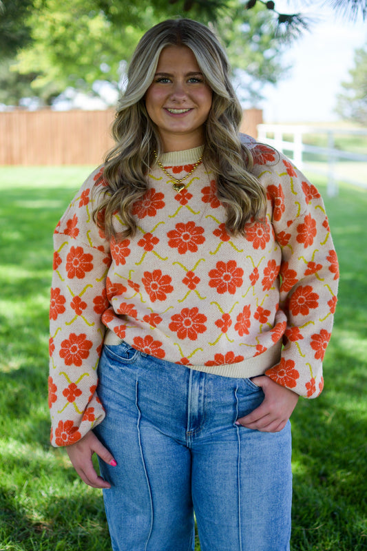 Fall Flowers Sweater