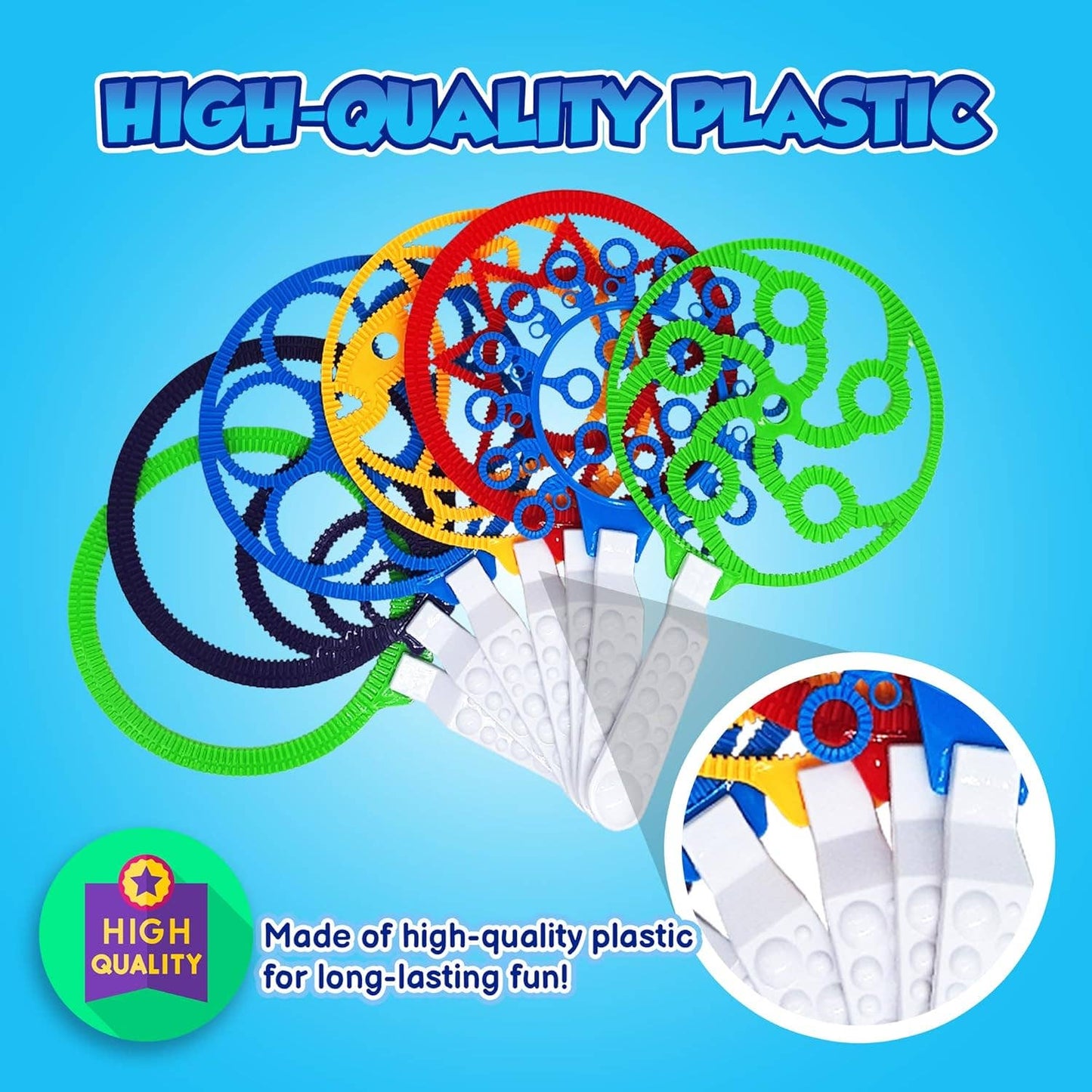 Giant Bubble Wands - Bubbles Set for Kids (19 Pack)