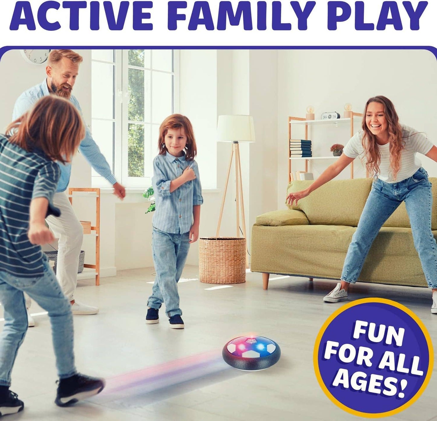 Hover Soccer Ball (2 Floating Disk + 2 Goals)