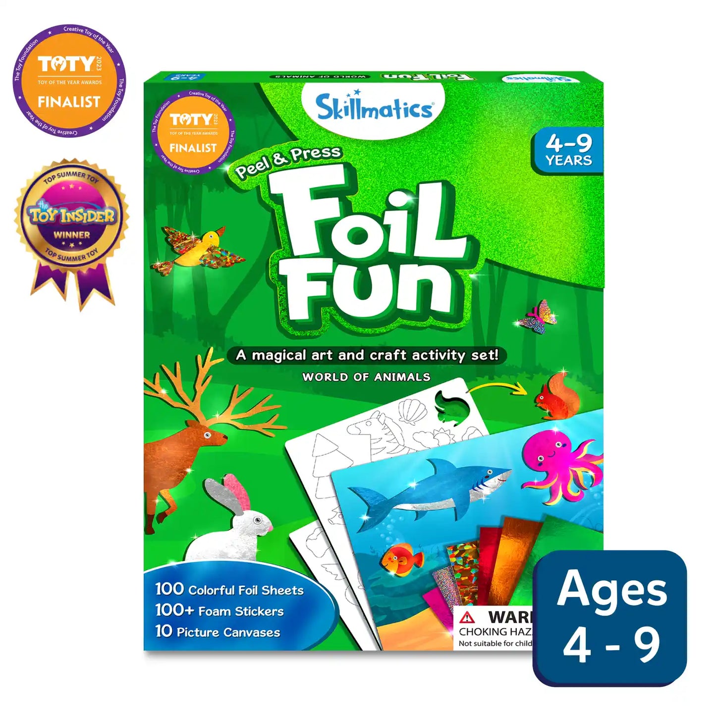 Skillmatics - Foil Fun - World Of Animals Craft Kits
