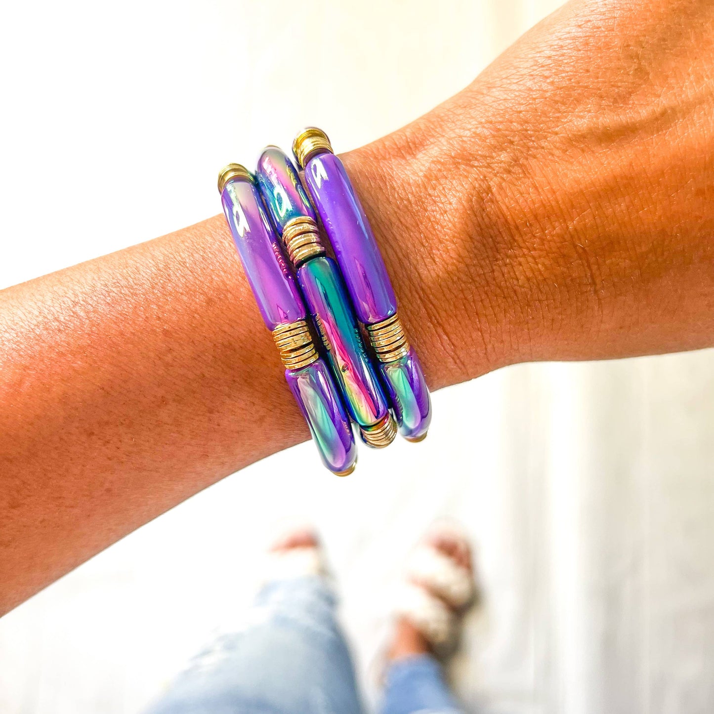 Metallic Tube Bracelets